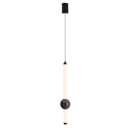 Lampa wisząca świecąca tuba 49cm z dekoracyjną kulą z marmuru szmaragdowego LED 3000K Verdes Maxlight P0611