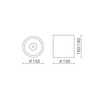 Lampa natynkowa tuba 15cm średnicy Pro Reluce Luna White 3800LM w kolorze białym LED Italux WG-706R/WU-WW/70