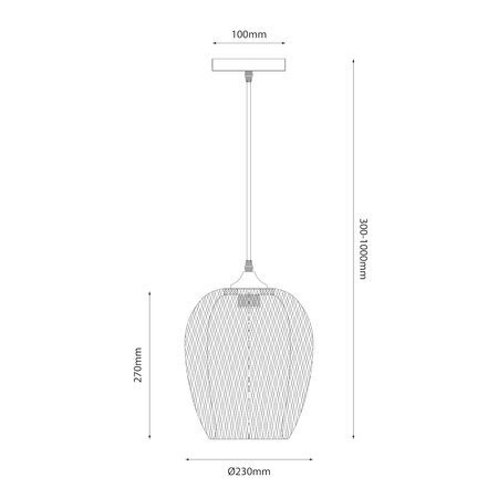 Lampa wisząca ALMA 1xE27 Milagro ML1807