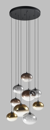 Lampa wisząca dziewiątka okrągła Pesaro czarna Aviano Lighting 5082-902