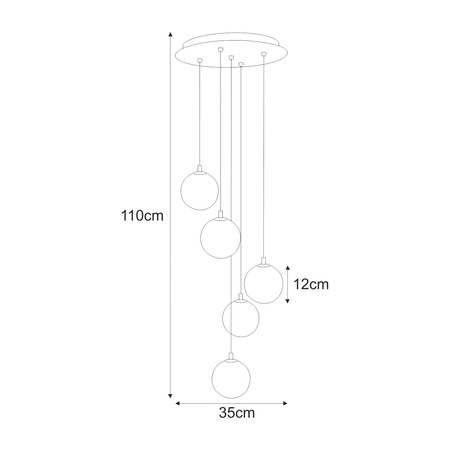 Lampa wisząca K-5551 z serii ASPEN Kaja Lighting