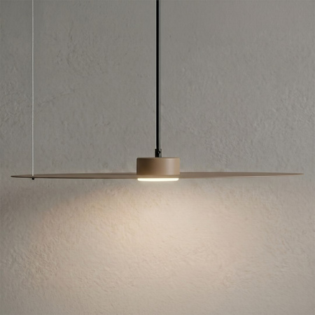 Lampa wisząca geometryczny dysk w kolorze taupe z regulacją kąta zawieszenia PIATTO 1xGX53 fi 550mm Milagro MLP2918