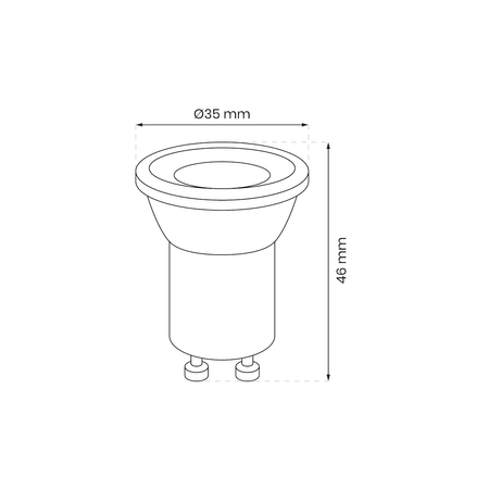 Żarówka LED 3W Mini GU10 R35 3000K Eko-Light EKZA9597