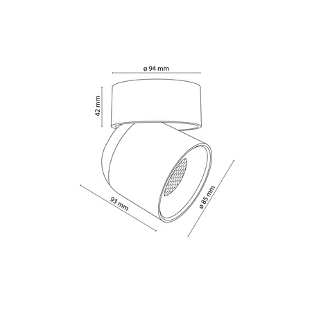 Oprawa sufitowa natynkowa ruchoma TWIST WHITE 1xGU10 Tk Lighting 10576