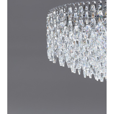 Duża lampa wisząca żyrandol kryształowy o średnicy 100cm 28xE14 BURANO 100 PENDANT CH Azzardo AZ6907