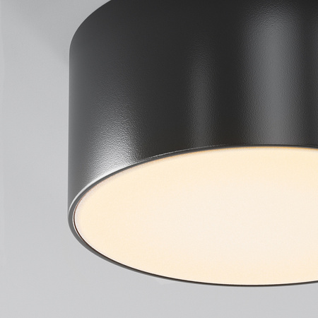 Okrągła czarna zewnętrzna oprawa sufitowa 12cm LED 3000K Zon IP O430CL-L15B3K Maytoni