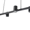 Lampa wisząca 6 czarnych tub na poziomej belce Noe Long 6xGU10 PL0111-BK Yaskr