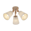 Lampa sufitowa potrójna z abażurkami i elementami drewna VAIO SABIA 3XE27 Tk Lighting 11605