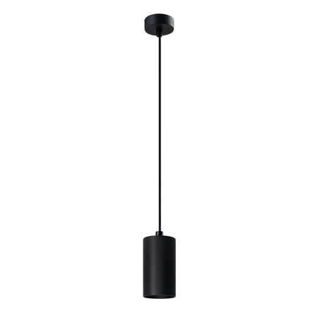 Tubo lampa wisząca czarny 1x25w gu10 klosz 10cm czarny Candellux 31-78537