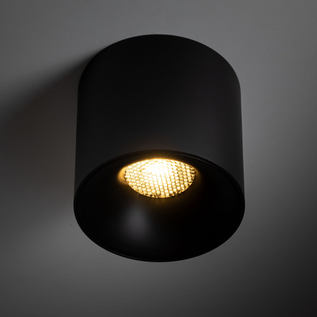 Czarna oprawa natynkowa tuba o średnicy 11,8cm wybór barwy światła BLAZE BLACK CCT 30W Tk Lighting 18162
