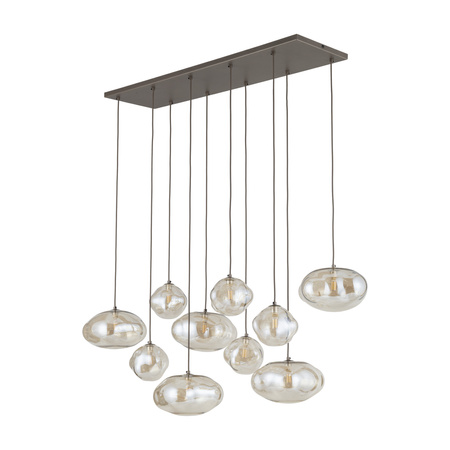 Lampa wisząca dziesięć zwisających nieregularnych kloszy NEBIA NEW BROWN 10XG9 Tk Lighting 11793