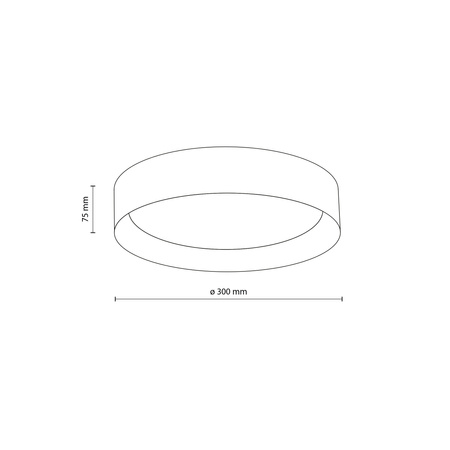 Plafon sufitowy LED o średnicy 30cm w kolorze beżowym DEMI JUTA Tk Lighting 11858