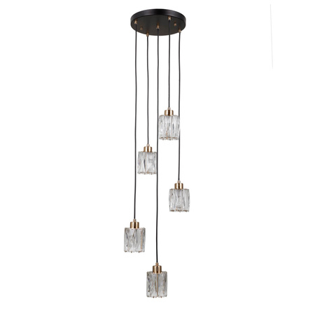 Lampa wisząca Torno Italux PND-40813-5R-BK-HBR