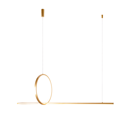 Lampa wisząca LED PELLE 3-STEP DIMM GO AZZARDO AZ5757 - złota lampa LED regulowana