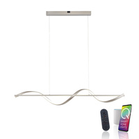 Lampa wisząca srebrna fala LED Q-SWING Paul Neuhaus 2385-55 sterowana pilotem