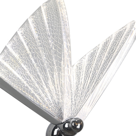 Lampa wisząca Mariposa Motyl 1 srebrna LED CCT Light Prestige LP-1715/1P CH