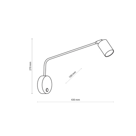 Biały kinkiet na wysięgniku NEX WHITE 1XGU10 Tk Lighting 11362