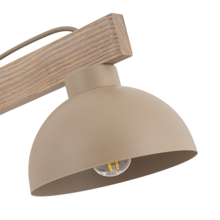 Lampka nocna drewniana z kloszem metalowym OSLO SABIA 1XE27 Tk Lighting 16129