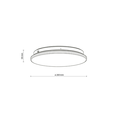 Okrągły plafon sufitowy o średnicy 26cm zmiana barwy światła OYSTER LED 12W Tk Lighting 18220