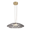 Lampa wisząca z dużym szklanym dymionym kloszem zewnętrznym oraz białym wewnętrznym OMBRE 42 1xGX53 Candellux Studio 31-51097