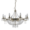 Lampa wisząca, żyrandol w kolorze szampańskim CORTINA Italux PND-30138-8+4