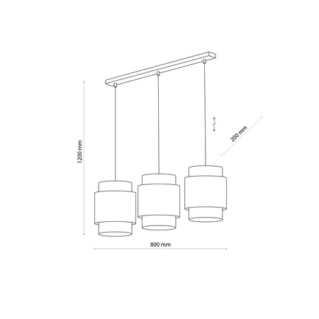 Lampa wisząca BOHO WHITE listwa TK Lighting 6531