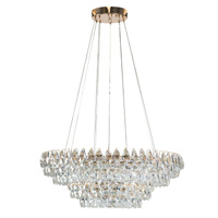 Duży żyrandol kryształowy o średnicy 100cm LED 3000K ściemnianie BARLETTA 60+100 PENDANT 3-STEP DIMM GO Azzardo AZ6904