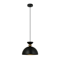 Czarna metalowa lampa wisząca 30cm 1xE27 Pegai Italux PND-62221-1-BK