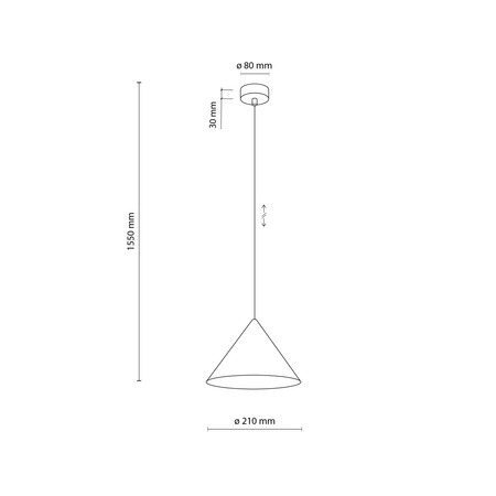 Stożek wiszący w kolorze pistacjowym 21cm CONO S PISTACIO 1xE27 Tk Lighting 11417