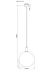 Lampa wisząca NUA pojedyńcza 1xE27 Zuma Line DU31771/1L - elegancka szklana kula w nowoczesnym stylu