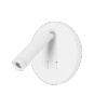 Okrągły biały kinkiet z ruchomą tubą i podświetleniem Maxlight W0431 Lux