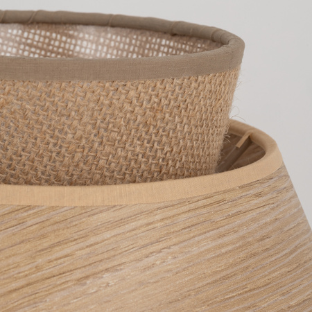 Lampka stołowa KALUM WOOD + juta 1XE27 Tk Lighting 16224