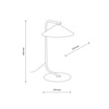 Lampka nocna metalowa w kolorze burgund 1XGX53 LUME BURGUND Tk Lighting 16215