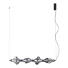 Podłużna pozioma lampa wisząca z efektywnego dymionego szkła ELVA BLACK LED 30W Tk Lighting 18217