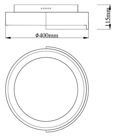 MaxLight Plafon LED 50W 3000K CRI90 biały Ø40 cm, metal+akryl - zintegrowane źródło (IP20)