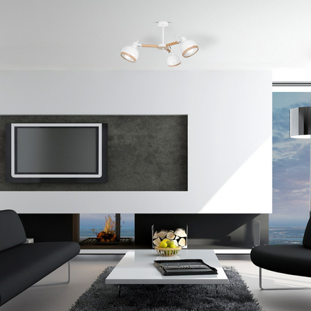 Żyrandol OVAL WHITE 3xE27 Milagro MLP8655 - biały nowoczesny żyrandol do salonu