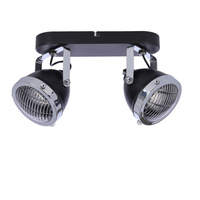 Crazy lampa sufitowa listwa czarny 2x15w gu10 klosz bezbarwny Candellux 92-13309