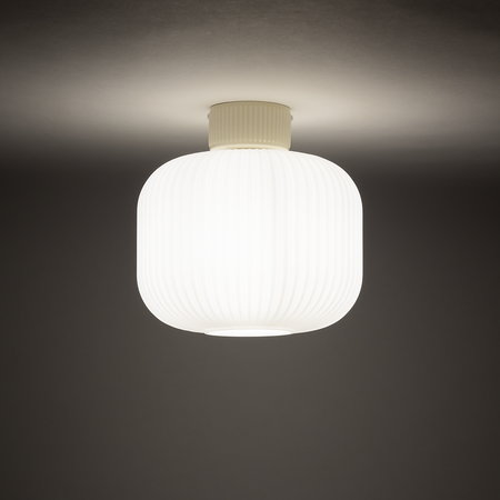 Okrągła lampa sufitowa z ryflowanym szklanym kloszem 1xE27 AURORA Nowodvorski 11970