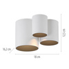 LAMPA SUFITOWA trzy metalowe białe tuby LED 2700K PURE POINT Paul Neuhaus 6750-16