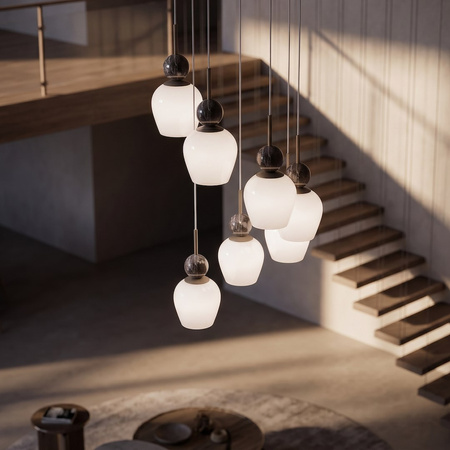 Lampa wisząca siedmiozwisowa na kole Carrara 7xE14 Milagro MLP2811