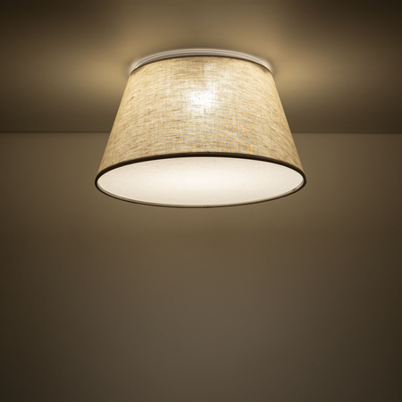 Lampa sufitowa stożek z lnu 38cm 2xE27 FORMO LEN Tk Lighting 11076