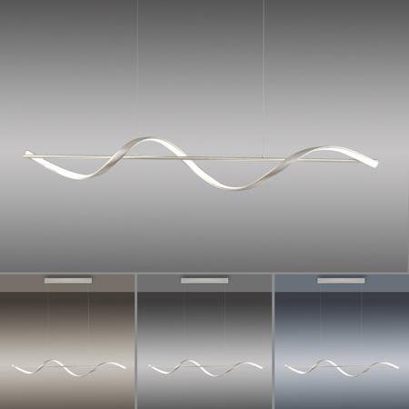 Lampa wisząca srebrna fala LED Q-SWING Paul Neuhaus 2385-55 sterowana pilotem