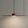 Lampa wisząca metalowy cienki talerz w kolorze burgund z możliwością zawieszenia pod skosem PIATTO 1xGX53 fi 45cm Milagro MLP2915