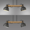 Lampa wisząca podwójna drewniana z metalowymi kloszami CUP 2.0 2xE27 Just Light 15742-18