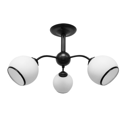 MARINEN LAMPA WISZĄCA CZARNY 3X40W E27 KLOSZ BIAŁY Z OBWÓDKĄ Candellux 33-26569