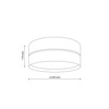 Lampa sufitowa plafon 45cm z rafii 4xE27 CALMA Tk Lighting 11598