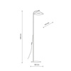 Brązowa lampa stojąca do sypialni 1xGX53 LUME NEW BROWN Tk Lighting 16186