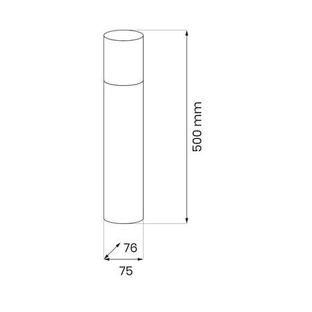 Słupek Ogrodowy Harlem 1xE27 IP44 50cm Milagro EKO1711
