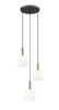 Lampa wisząca trzy szklane klosze na okrągłej podstawie CALVO 3xG9 Zuma Line P0076-03A-P7AA