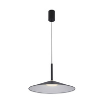Lampa wisząca czarna 38cm spłaszczony stożek LED 3000K/4000K/6000K Sardena Italux PND-01510-S-BK